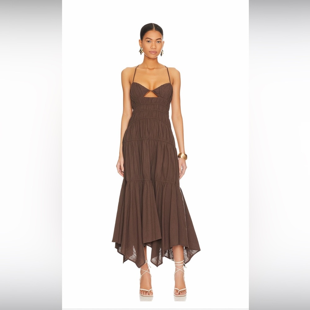 Revolve tahlia SNDYS Elegant Brown Maxi Dress *worn once*